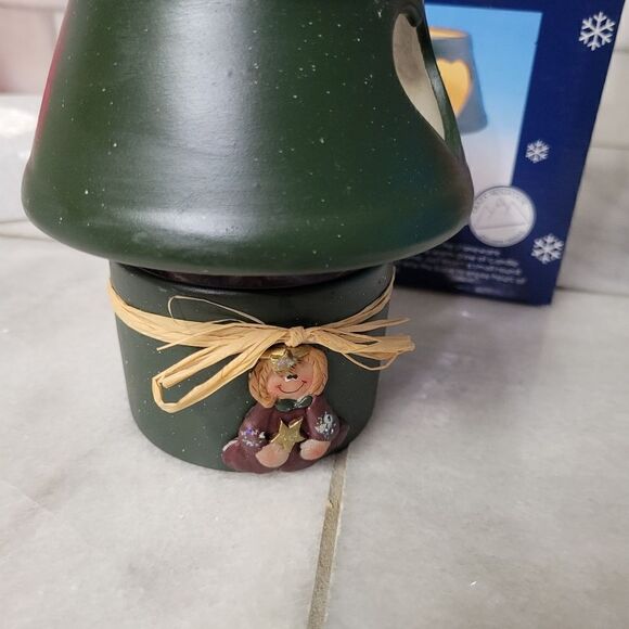 Amy's Loft 5" Stoneware Snowman Winter Candle Lamp w/ Yankee Candle - Picture 1 of 12